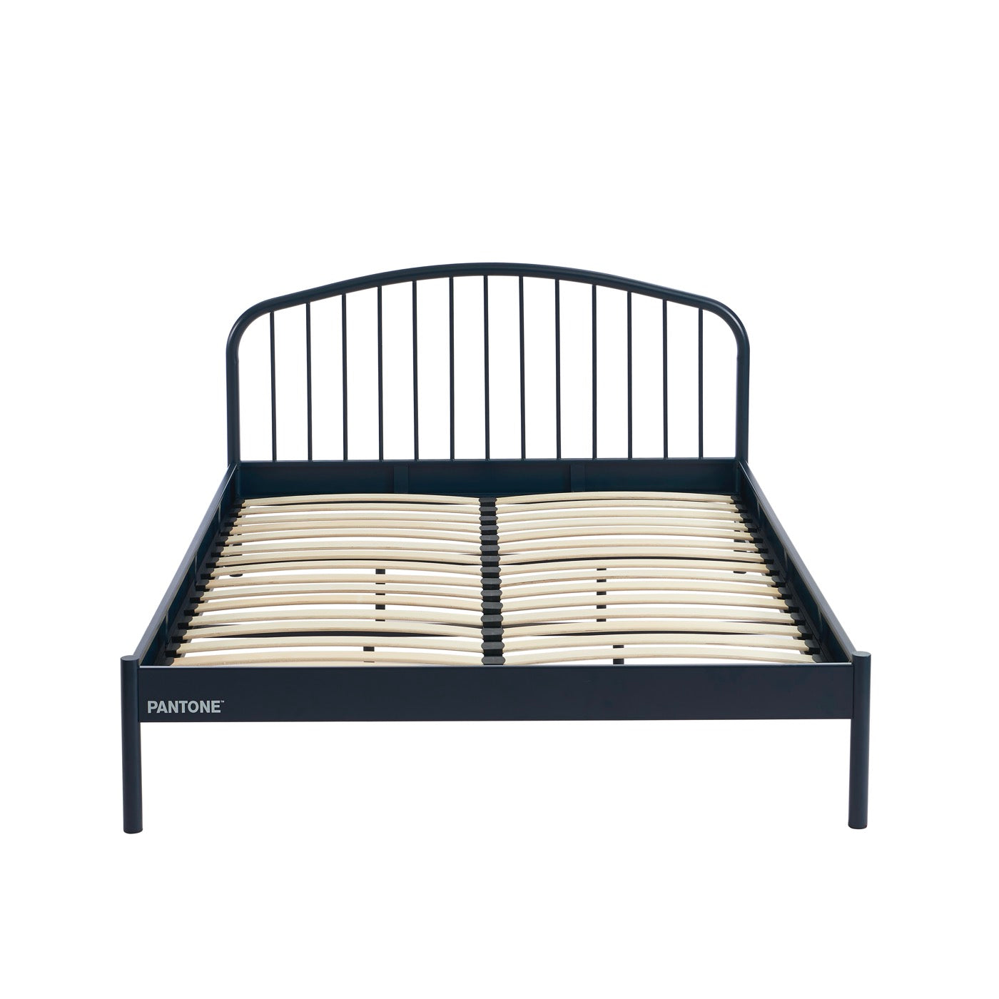 Lit 140x190 - Métal - Bleu Nuit - Sommier Inclus
