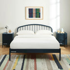 Lit 140x190 - Métal - Bleu Nuit - Sommier Inclus