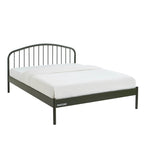 Lit 140x190 - Métal - Vert Olive - Sommier Inclus