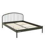 Lit 140x190 - Métal - Vert Olive - Sommier Inclus