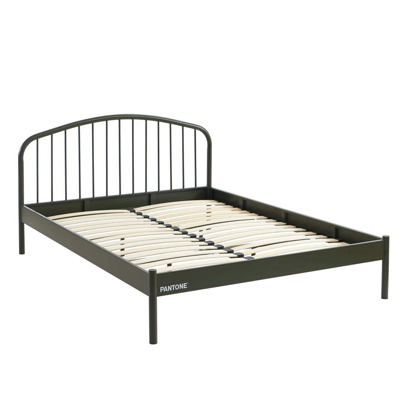 Lit 140x190 - Métal - Vert Olive - Sommier Inclus
