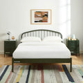 Lit 140x190 - Métal - Vert Olive - Sommier Inclus