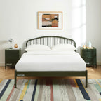 Lit 140x190 - Métal - Vert Olive - Sommier Inclus