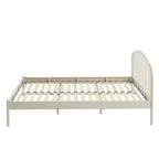 Lit - Métal - Beige Sable - Sommier Inclus