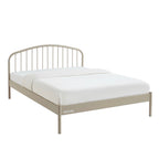 140x190 bed - Metal - Taupe - Box spring included