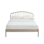 140x190 bed - Metal - Taupe - Box spring included