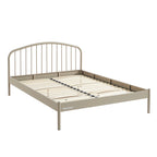 140x190 bed - Metal - Taupe - Box spring included