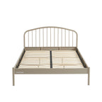 140x190 bed - Metal - Taupe - Box spring included