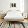 140x190 bed - Metal - Taupe - Box spring included
