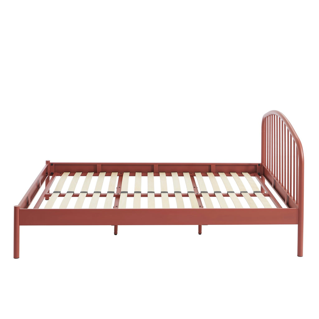 Lit 140x190 - Métal - Terracotta - Sommier Inclus
