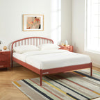 Lit 140x190 - Métal - Terracotta - Sommier Inclus