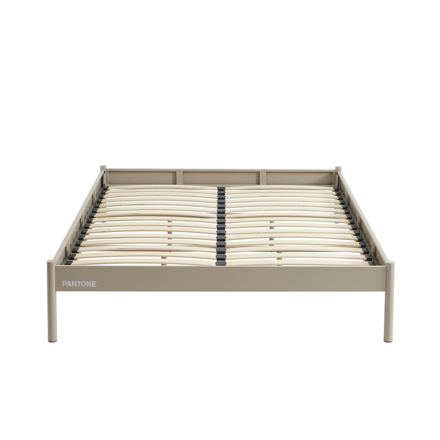 Cama 140x190 - Metal - Taupe - Somier incluido