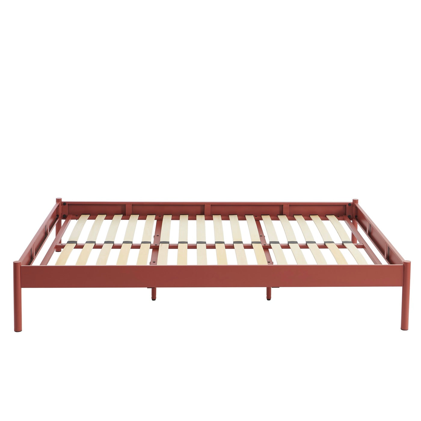Lit 140x190 - Métal - Terracotta - Sommier Inclus
