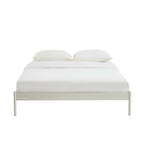 Bed - Metal - Sand Beige - Box Spring Included