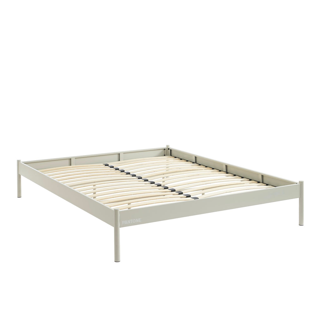 Bed - Metal - Sand Beige - Box Spring Included