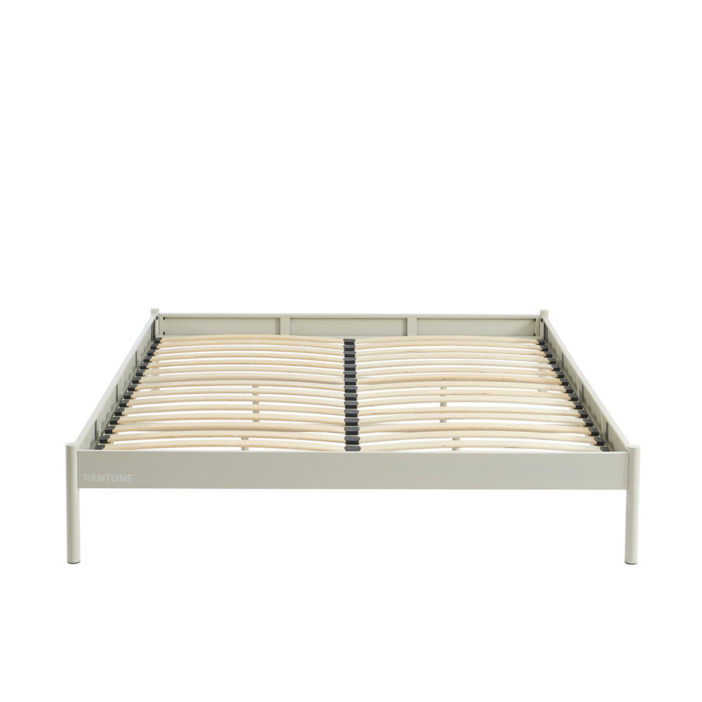 Bed - Metal - Sand Beige - Box Spring Included