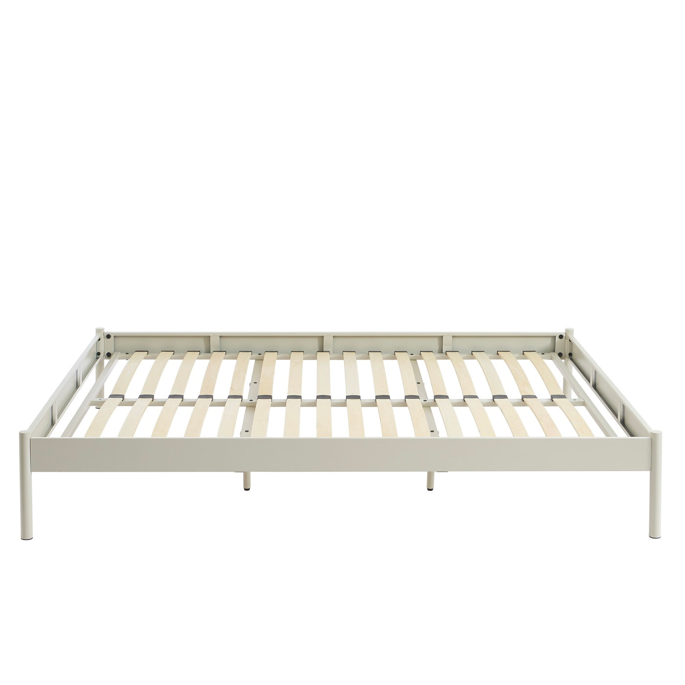 Bed - Metal - Sand Beige - Box Spring Included