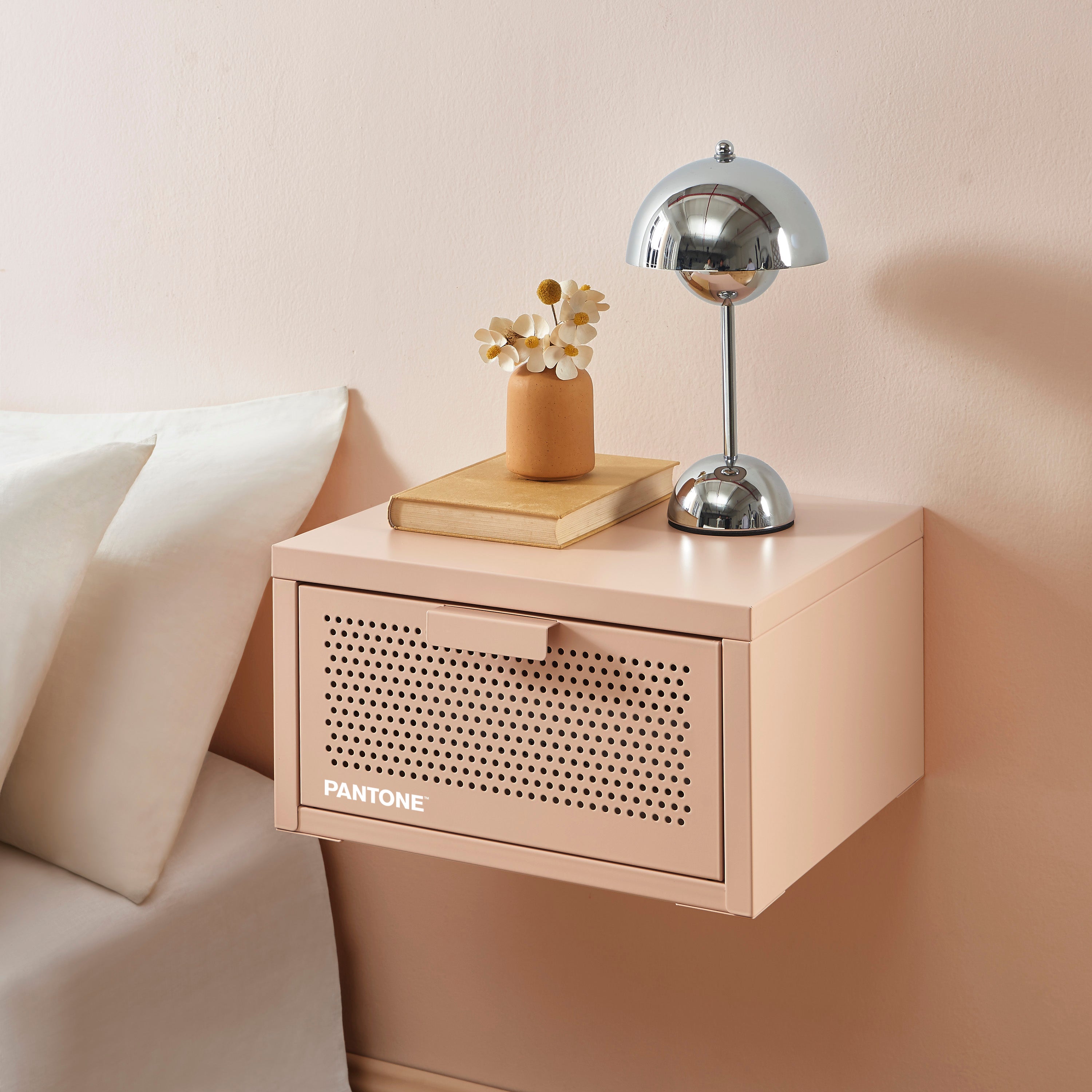 Table De Chevet Murale - Métal - Rose Blush