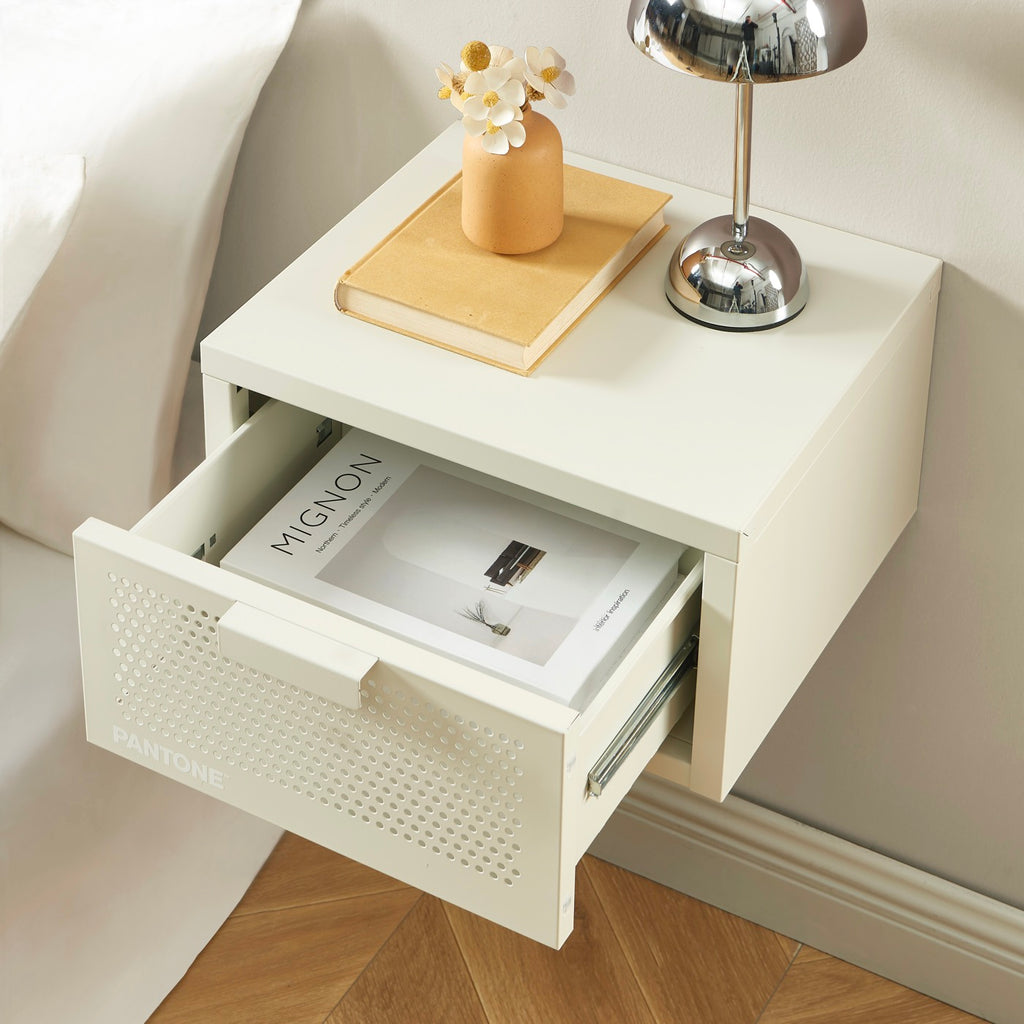 Table De Chevet Murale - Métal - Beige Sable