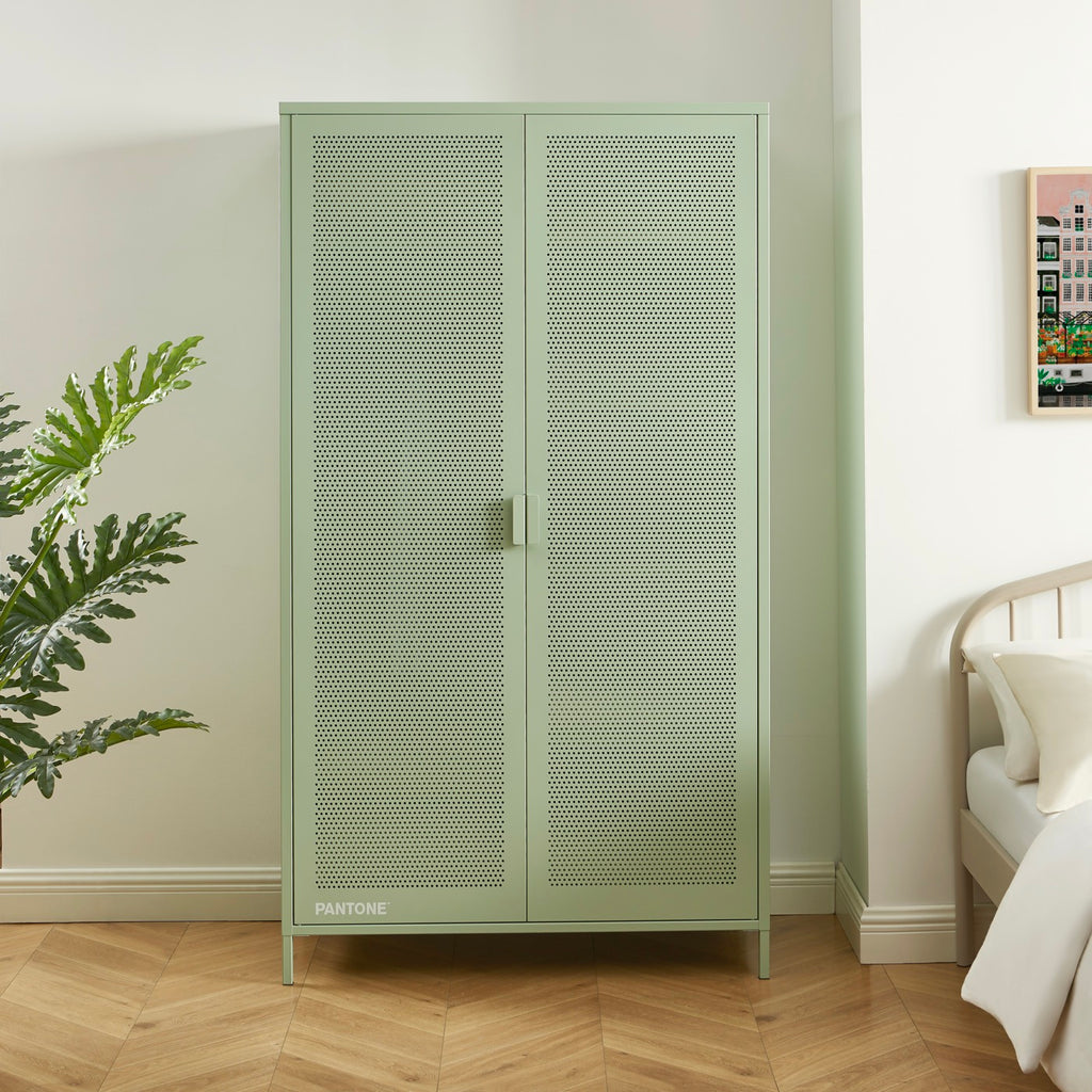 Armario - Metal - Verde Almendra - 2 Puertas