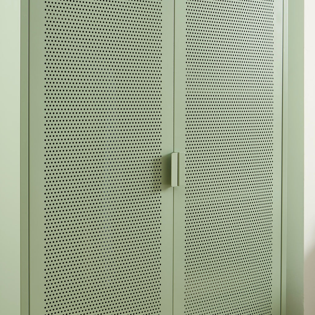 Armario - Metal - Verde Almendra - 2 Puertas