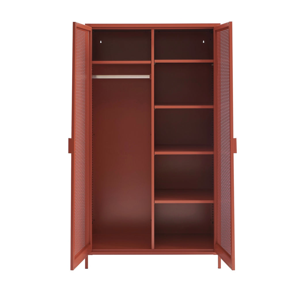 Armoire - Métal - Terracotta - 2 Portes