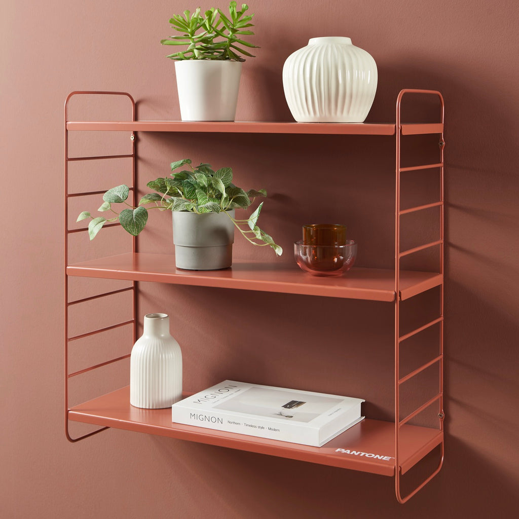 Estante de pared de 3 niveles - Metal - Terracota