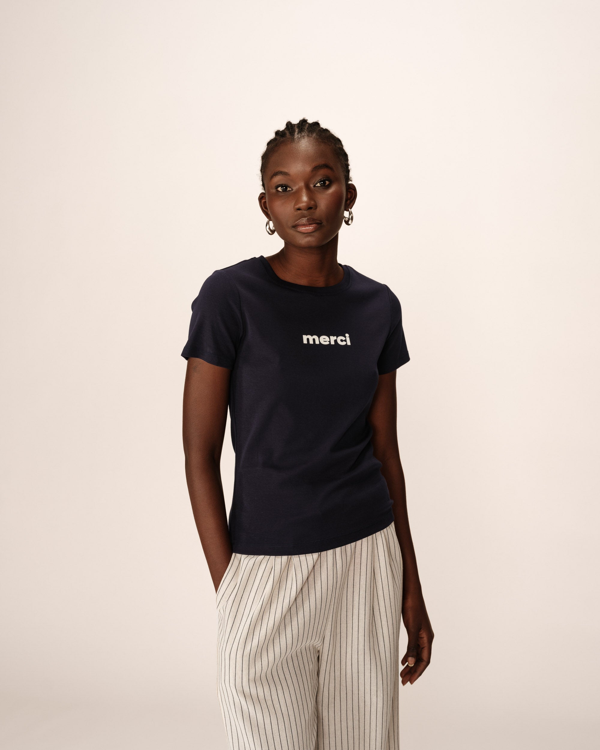 'Thank You' Printed T-Shirt Marine Papa