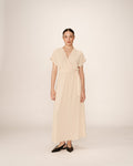 Robe Longue Papillon - Beige