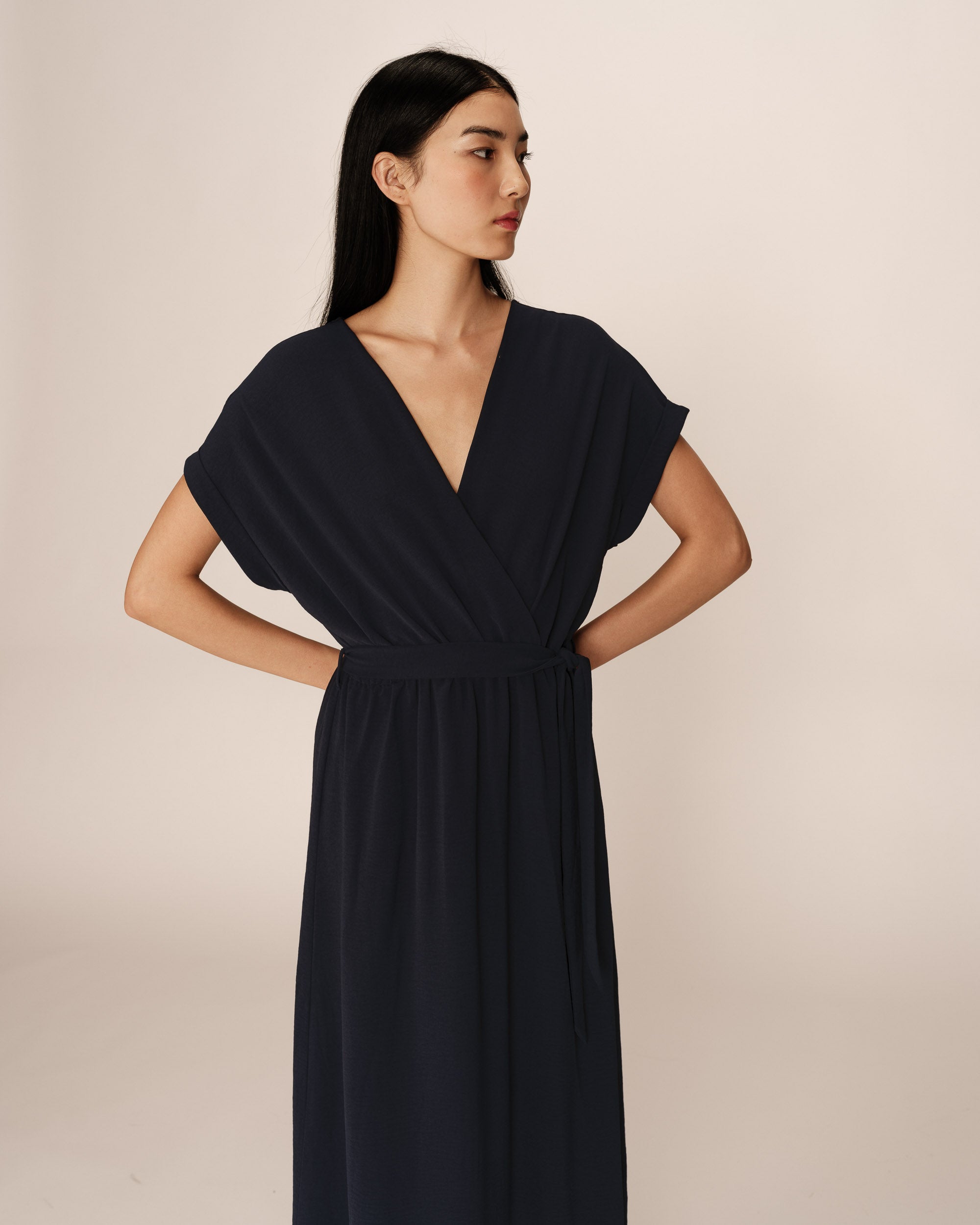 Robe Longue Papillon - Marine