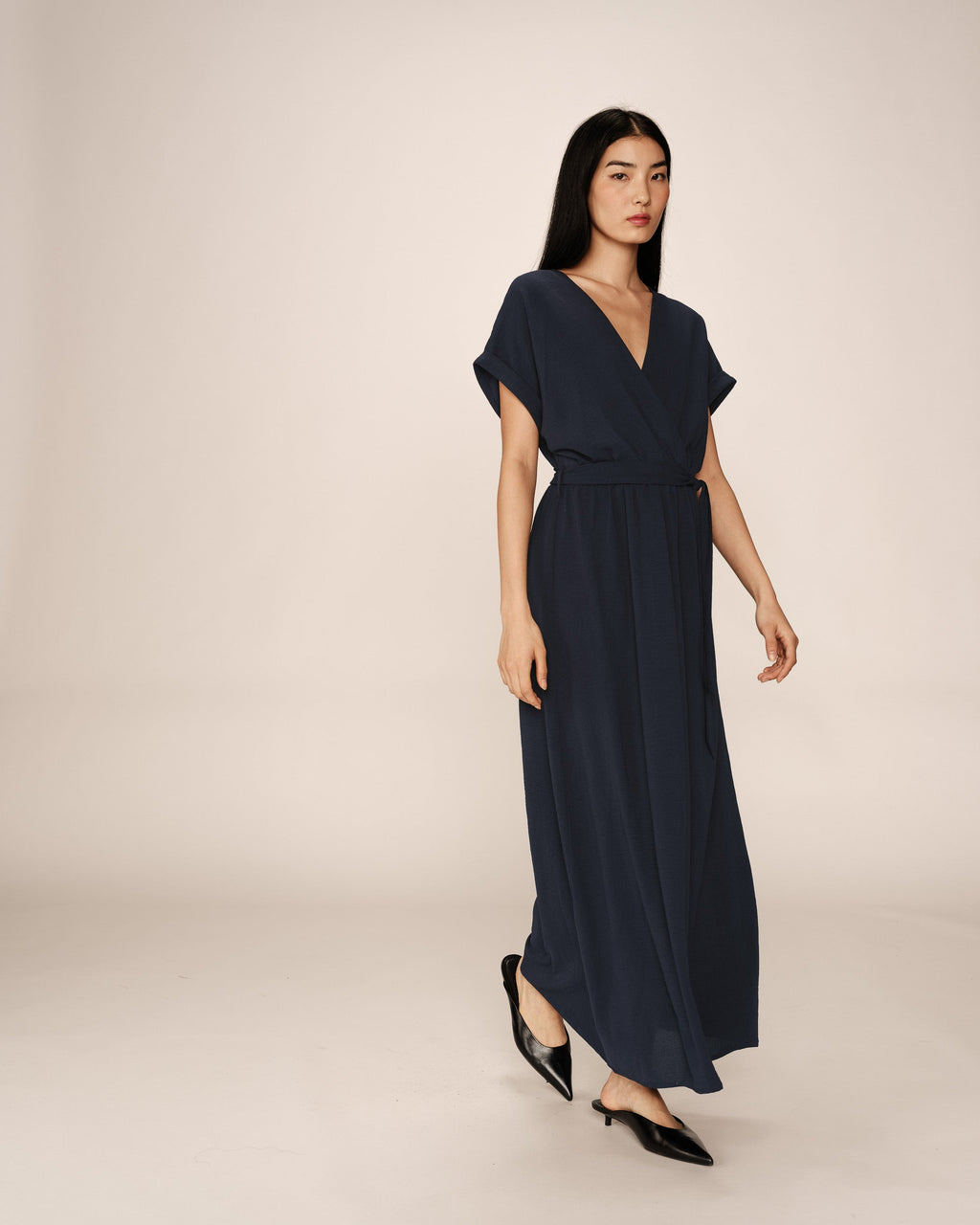 Robe Longue Papillon - Marine
