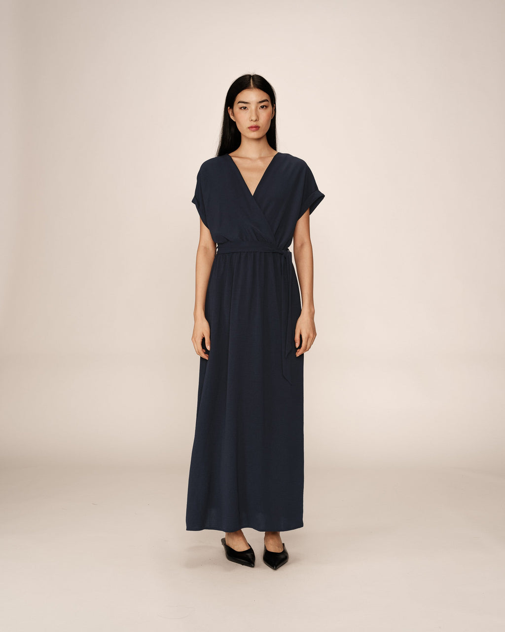 Robe Longue Papillon - Marine