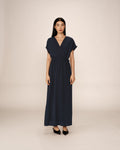 Robe Longue Papillon - Marine