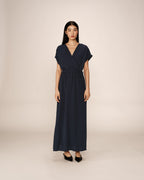 Robe Longue Papillon - Marine
