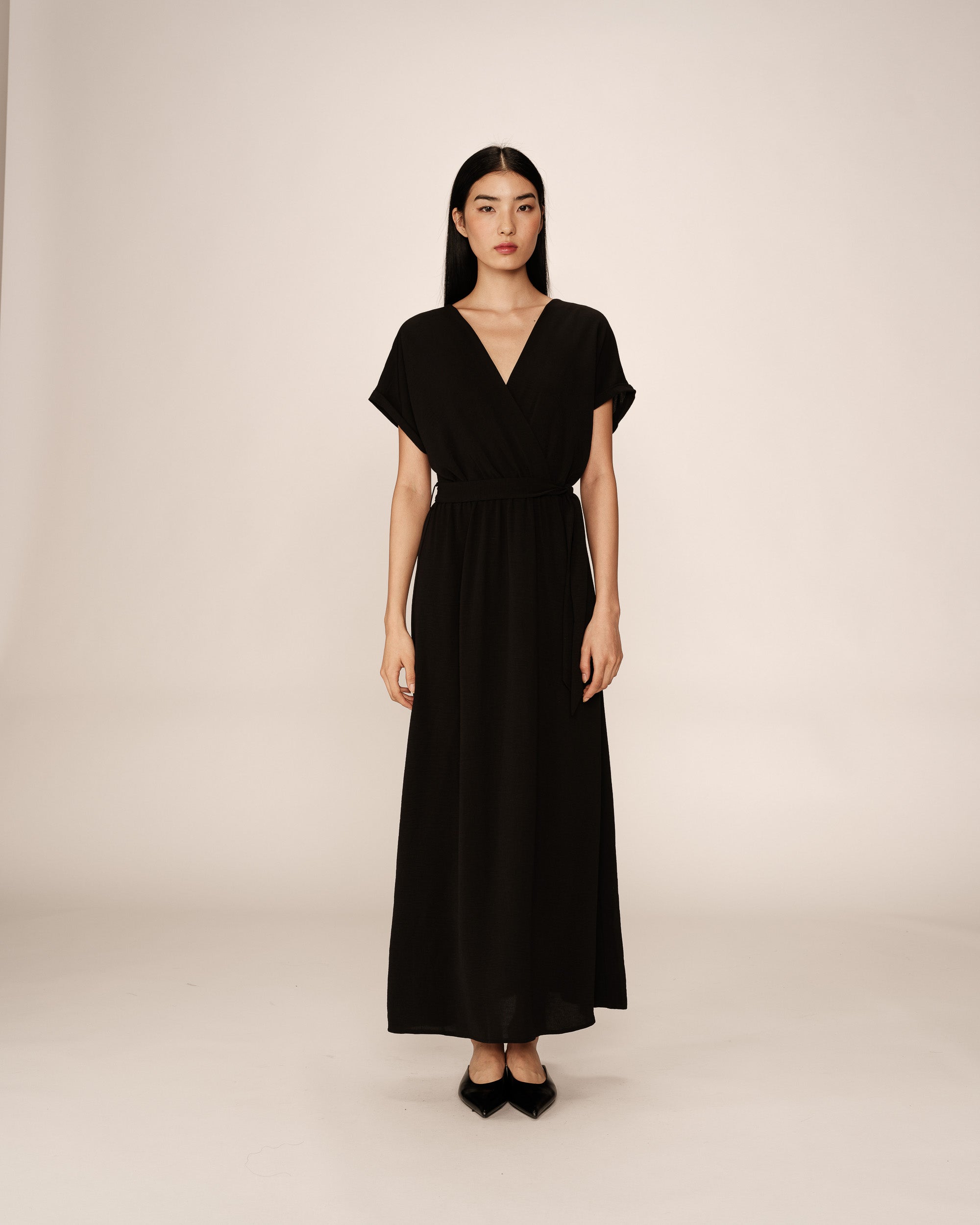 Robe Longue Papillon - Noir