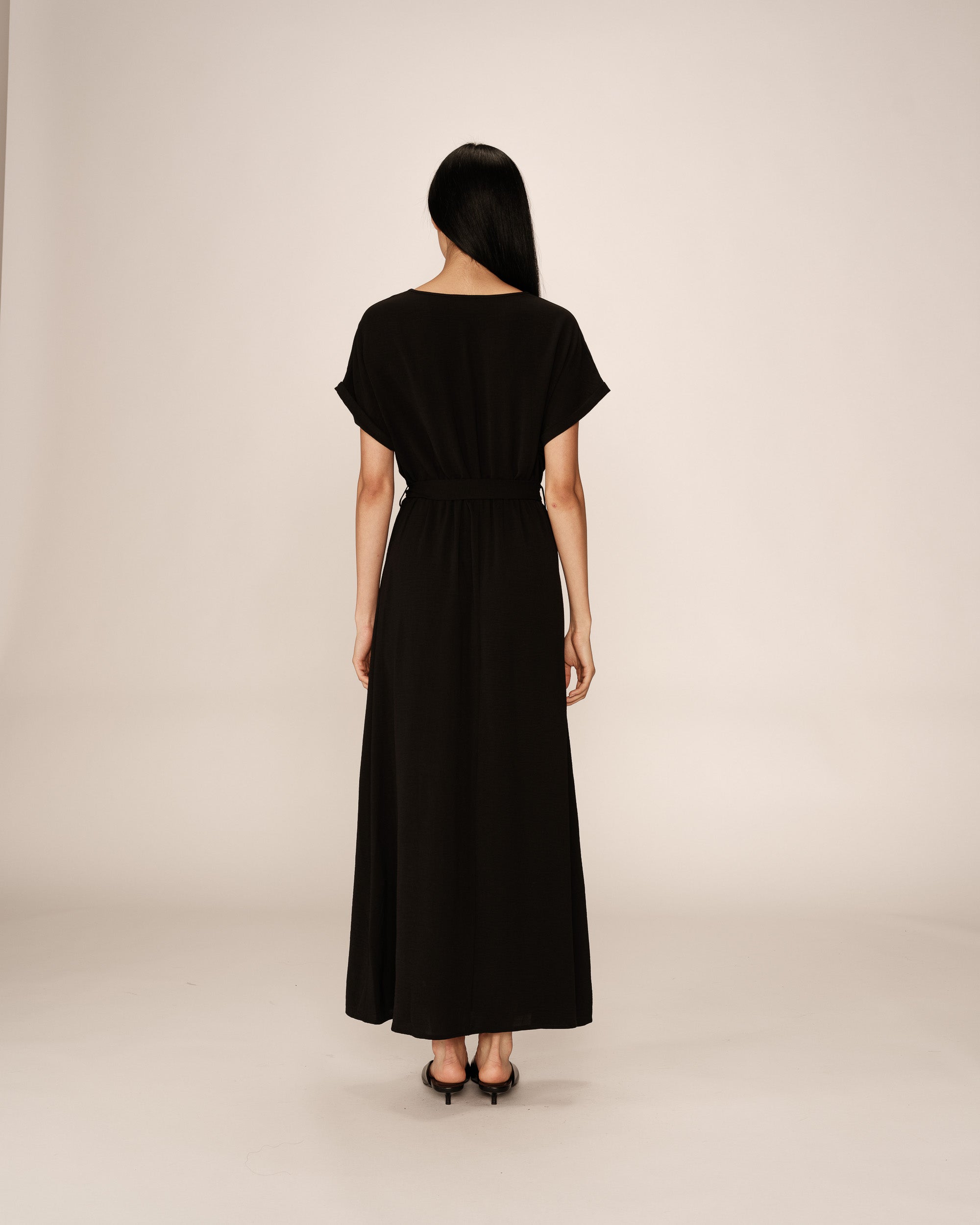 Robe Longue Papillon - Noir