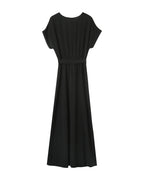 Robe Longue Papillon - Noir