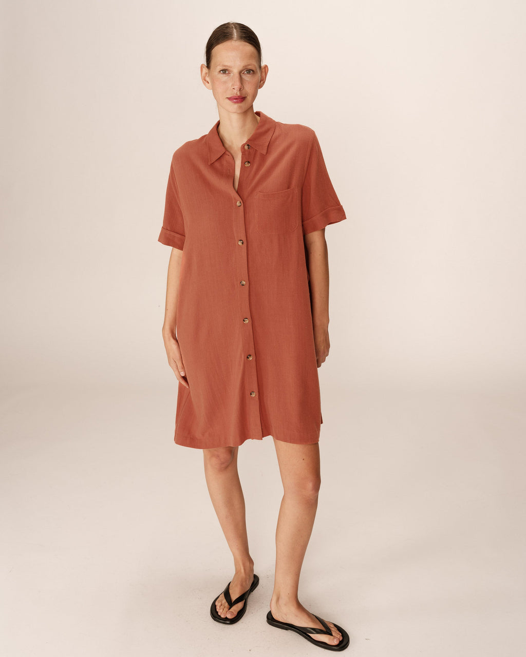 Short Cross Dress Terracotta Paquita