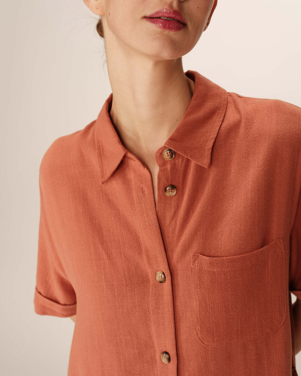 Short Cross Dress Terracotta Paquita