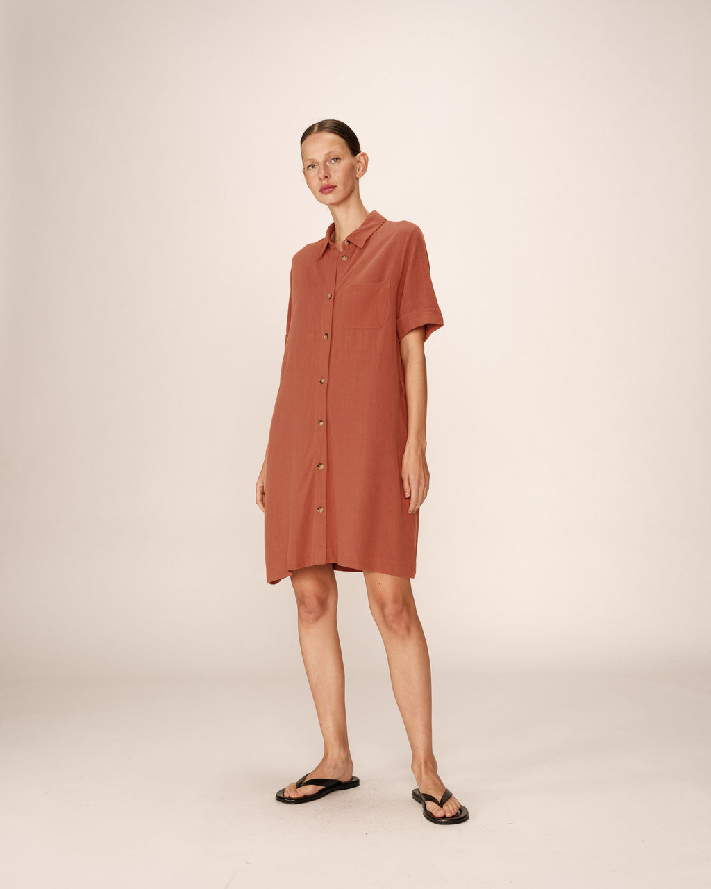 Short Cross Dress Terracotta Paquita
