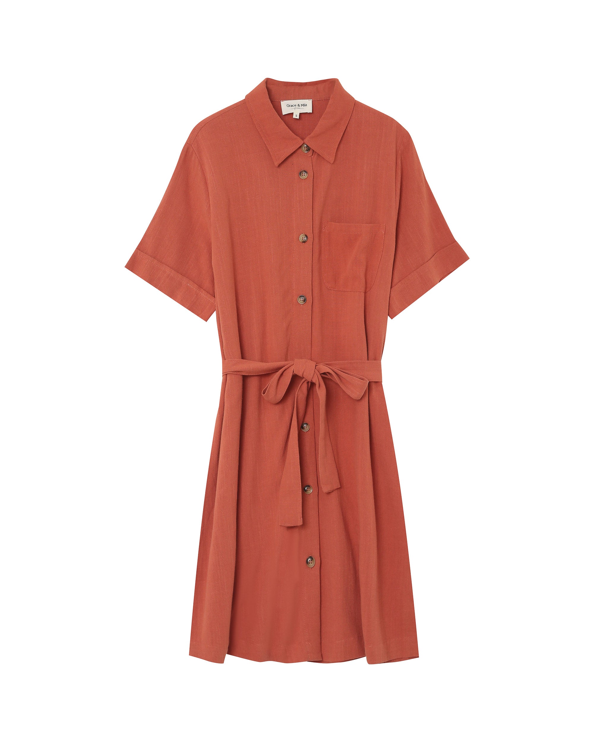 Short Cross Dress Terracotta Paquita