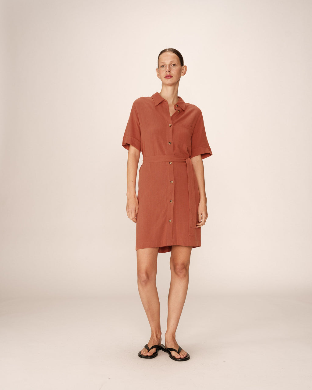 Short Cross Dress Terracotta Paquita