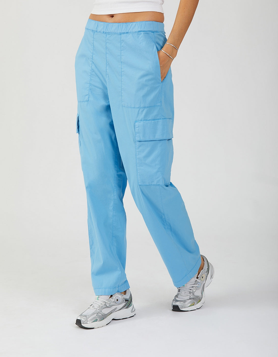 Pantalon Parachute Cargo - Bright Azur - Femme