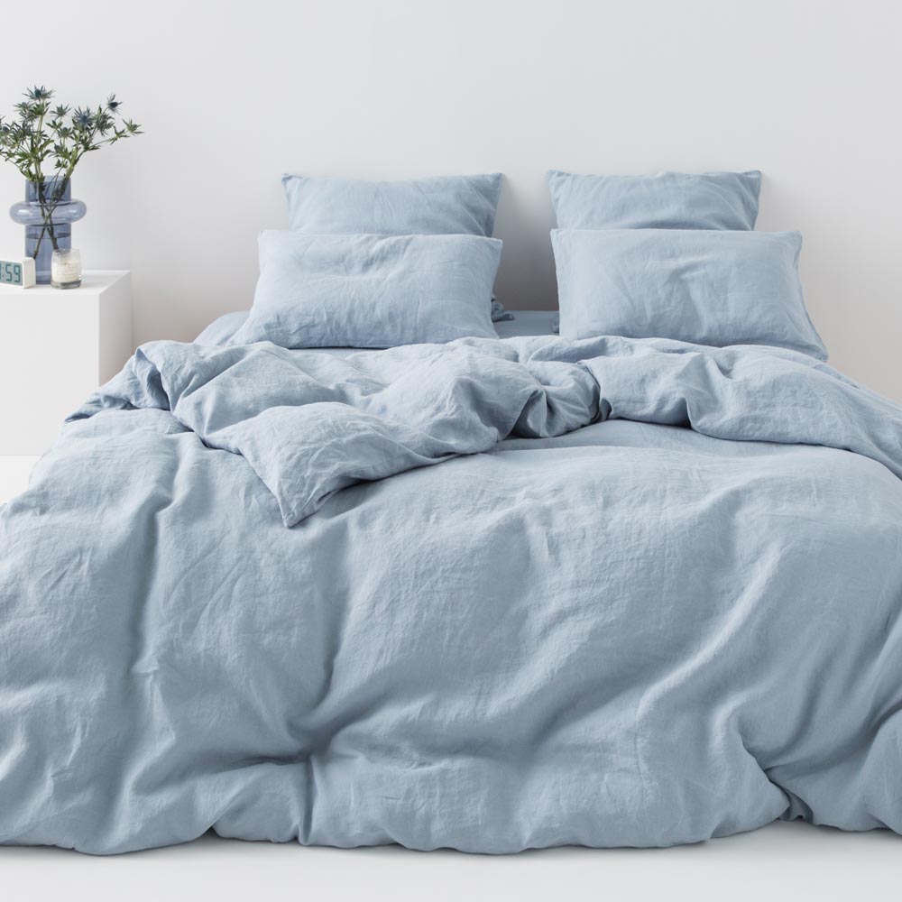 Duvet Cover - 190G/M² Linen - Glacier Blue