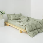 Fitted Sheet - Washed Linen 190G/M² - Sage Green