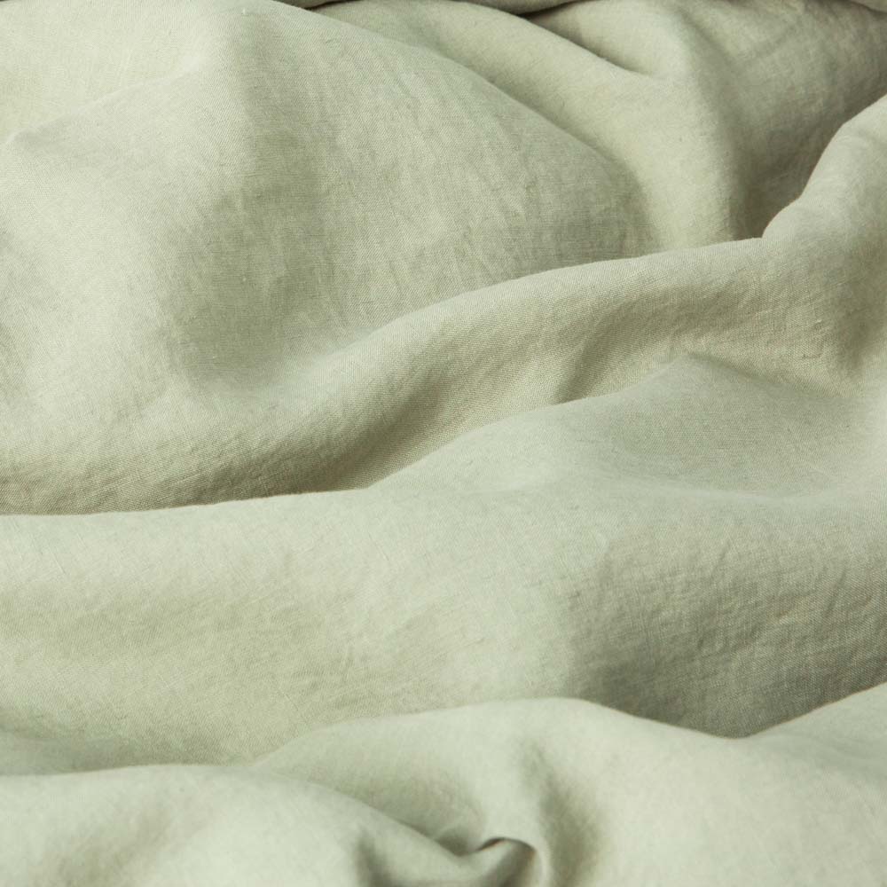 Flat Sheet - Washed Linen 190G/M² - Sage Green