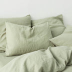 2 Pillowcases - 190G/M² Washed Linen - Sage Green