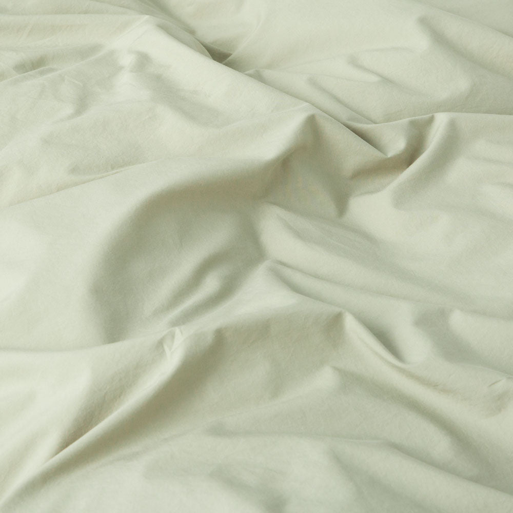 2 Pillowcases - In 300 Thread Count Washed Cotton Percale - Sage Green