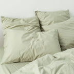 2 Pillowcases - In 300 Thread Count Washed Cotton Percale - Sage Green