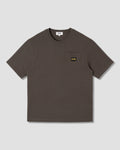 Camiseta con bolsillo de parche - Negro lavado